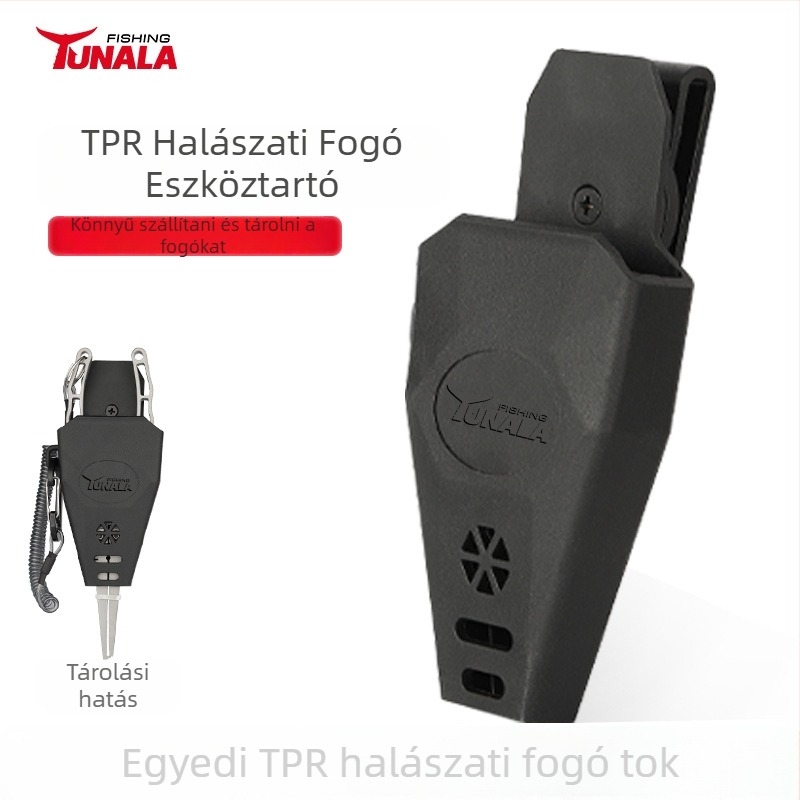 360°-ban forgó horgászcsipesz TPR gumírozott markolatokkal – hordozható tárolókészlet