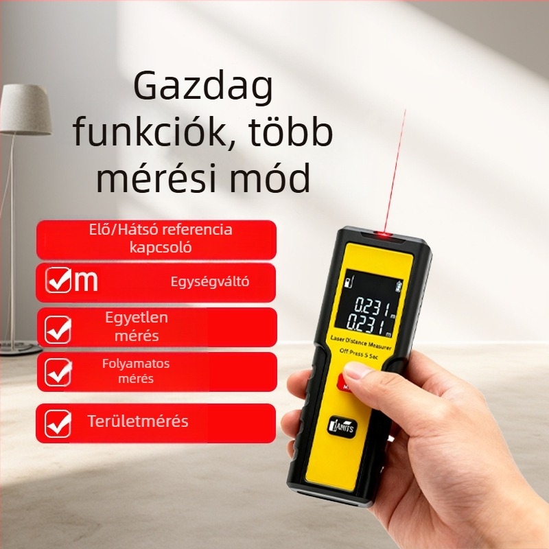 Kinlopto Kl20 Bluetooth-os lézeres távolságmérő, infravörös szobamérés eszköz, 0,05–60 m