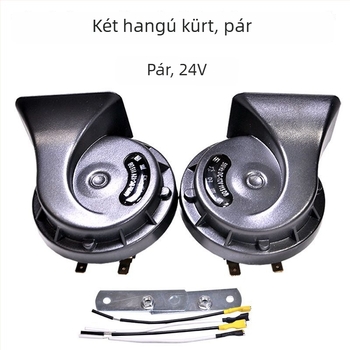 Autóklaxon 12V, 48W, 120 dB, frekvencia-válasz 510/410 Hz