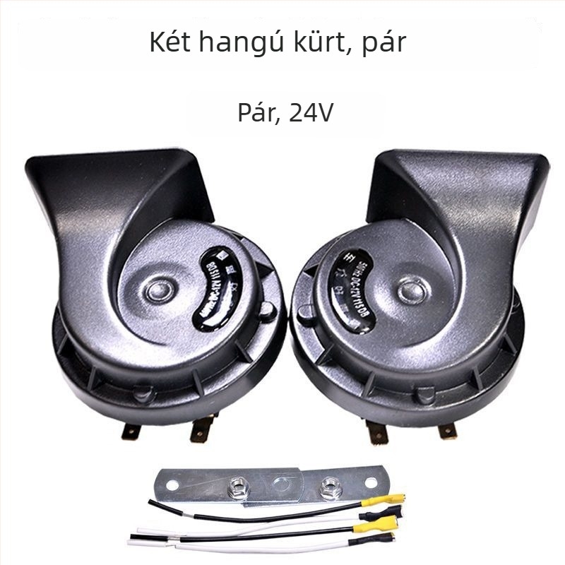 Autóklaxon 12V, 48W, 120 dB, frekvencia-válasz 510/410 Hz