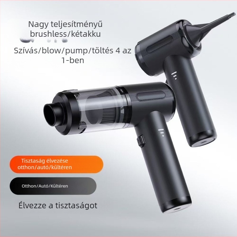 Kézi autó belső porszívó – 11.1V, 75W, 20000Pa beszívás, 20 perc üzemidő, vezeték nélküli