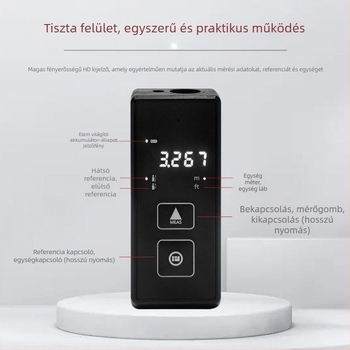 Beltéri lézeres távolságmérő – kézi, hordozható, infravörös mérés