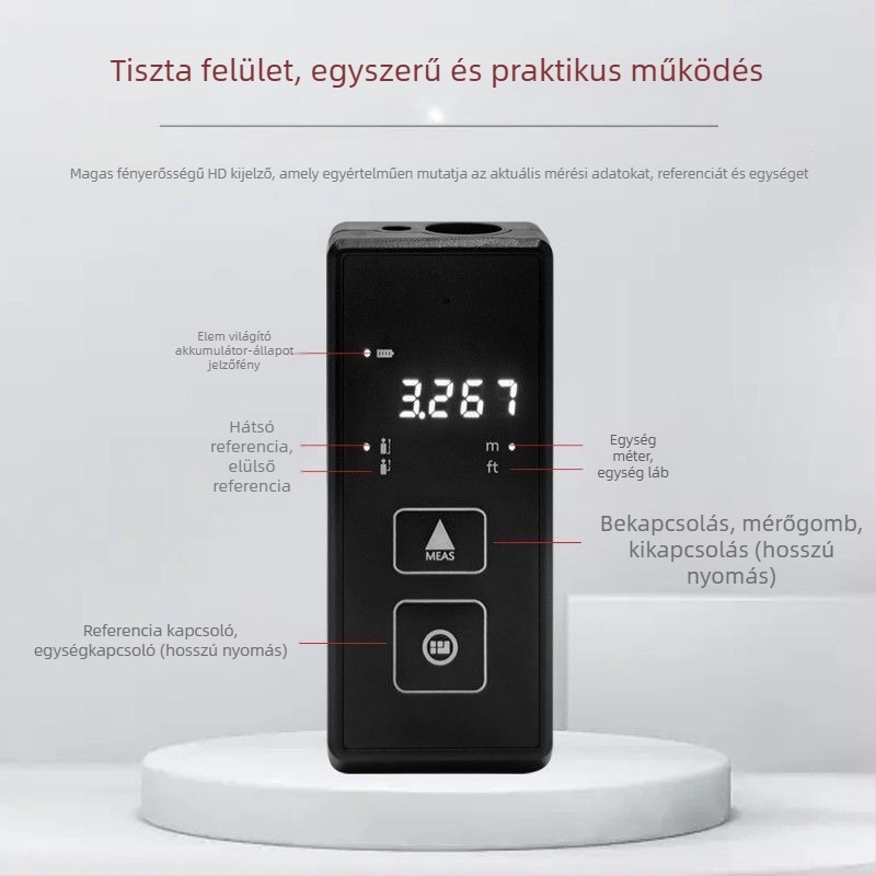 Beltéri lézeres távolságmérő – kézi, hordozható, infravörös mérés