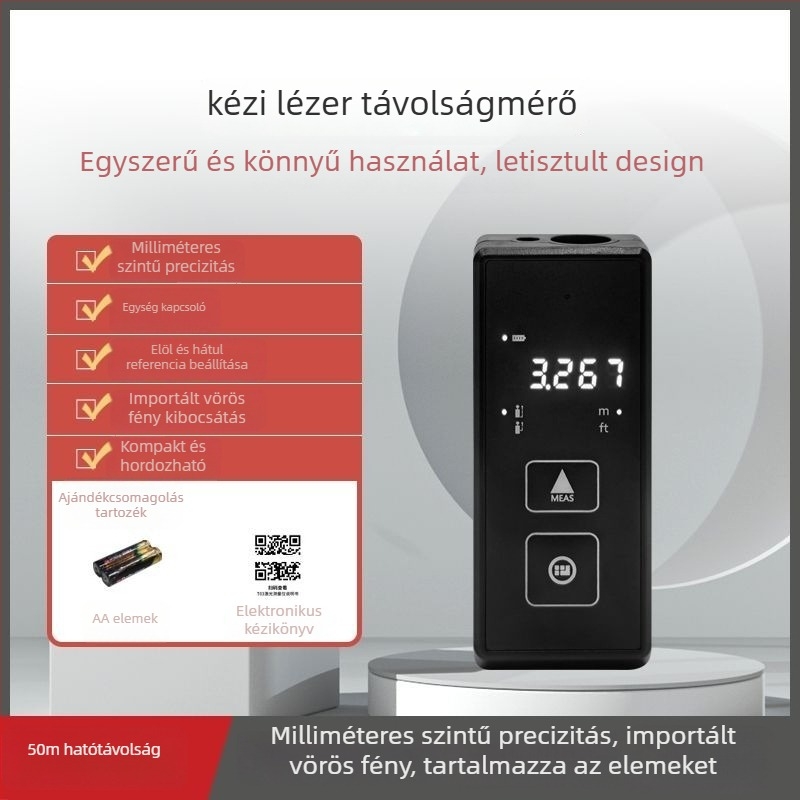 Beltéri lézeres távolságmérő – kézi, hordozható, infravörös mérés