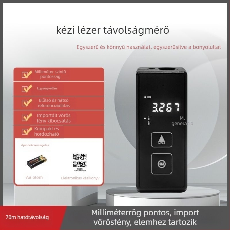 Beltéri lézeres távolságmérő – kézi, hordozható, infravörös mérés