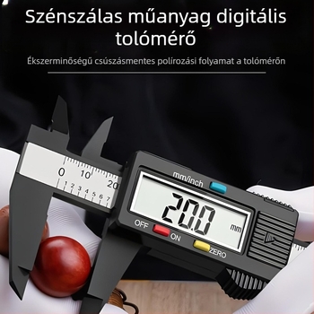 MAKLE digitális tolómérő elektronikus kijelzővel, teljesen műanyag, kompakt, tartomány 0-150 mm