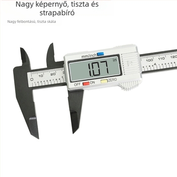 MAKLE digitális tolómérő elektronikus kijelzővel, teljesen műanyag, kompakt, tartomány 0-150 mm