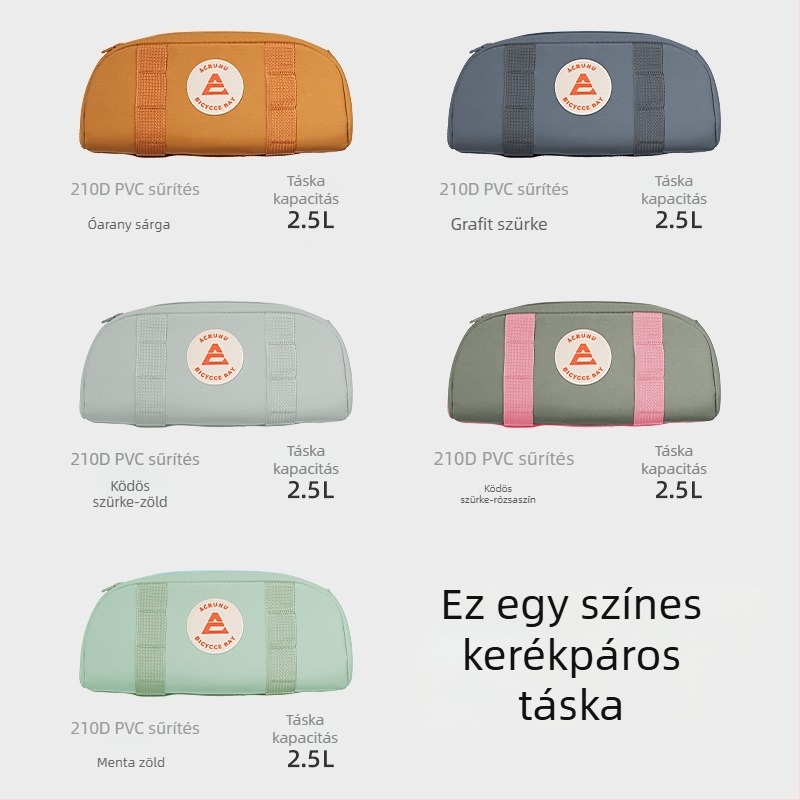 ACRUNU Vízálló kerékpárkormány-táska – elülső váztáska, kapacitás 2,5 L, 400D PVC, gyorskioldó, 140 g