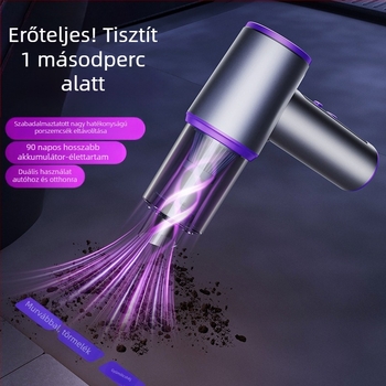 Vezeték nélküli kézi porszívó autóhoz és otthonhoz brushless motorral, 16 000 Pa szívás