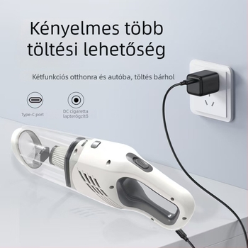 Kézben tartható autós porszívó, 7.4V, 70W, 6000Pa, 25 perc üzemidő