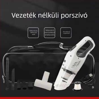 Kézben tartható autós porszívó, 7.4V, 70W, 6000Pa, 25 perc üzemidő