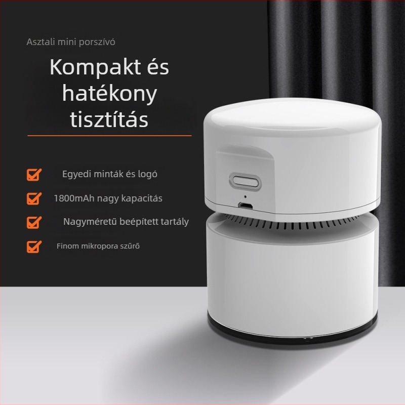 Mini asztali vezeték nélküli porszívó, nedves-száraz tisztítás, 4W, feszültség ≤36V, szívóerő < 10 kPa