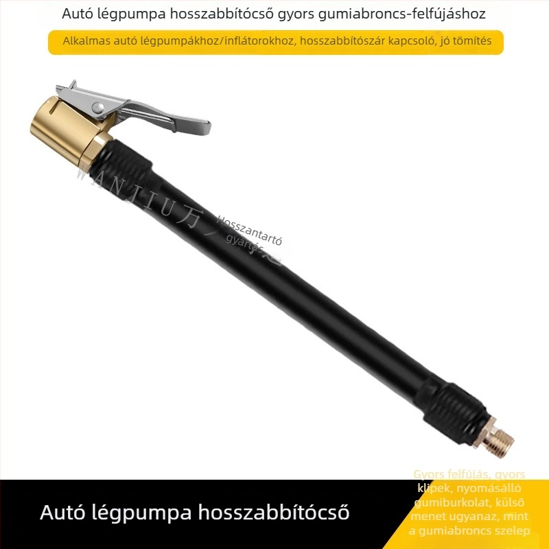 Réz anyagú levegőpumpa hosszabbítócsővel, egyhengeres, teljesítmény alatt 80W, áramlás 50 L/min, modell S-026