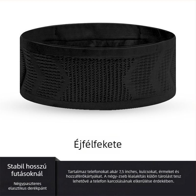 Nylon futó derék-táska, lélegző, tehercsökkentő funkcióval, kültéri sportokra – 2025 tavasz