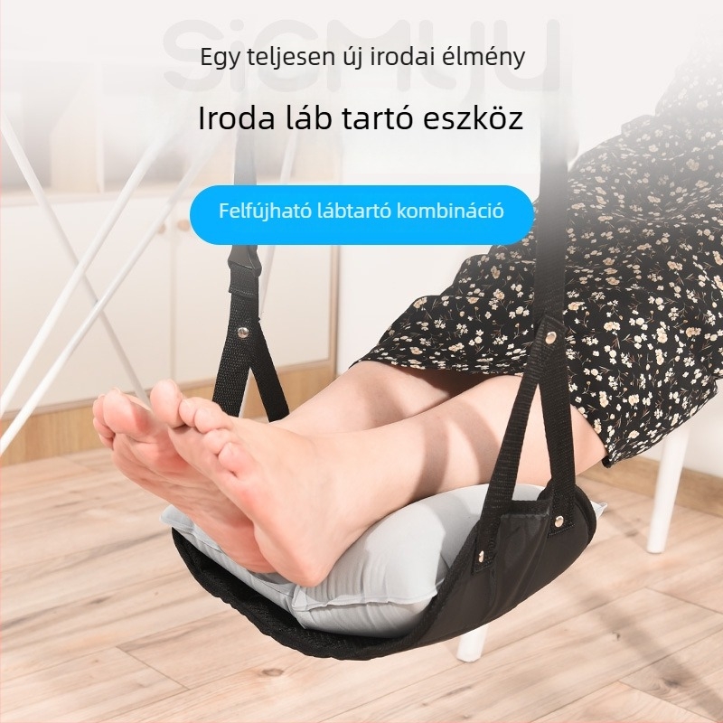 Asztal alatti függő lábtámasz — poliészter, kézi pumpa, 1 személyre