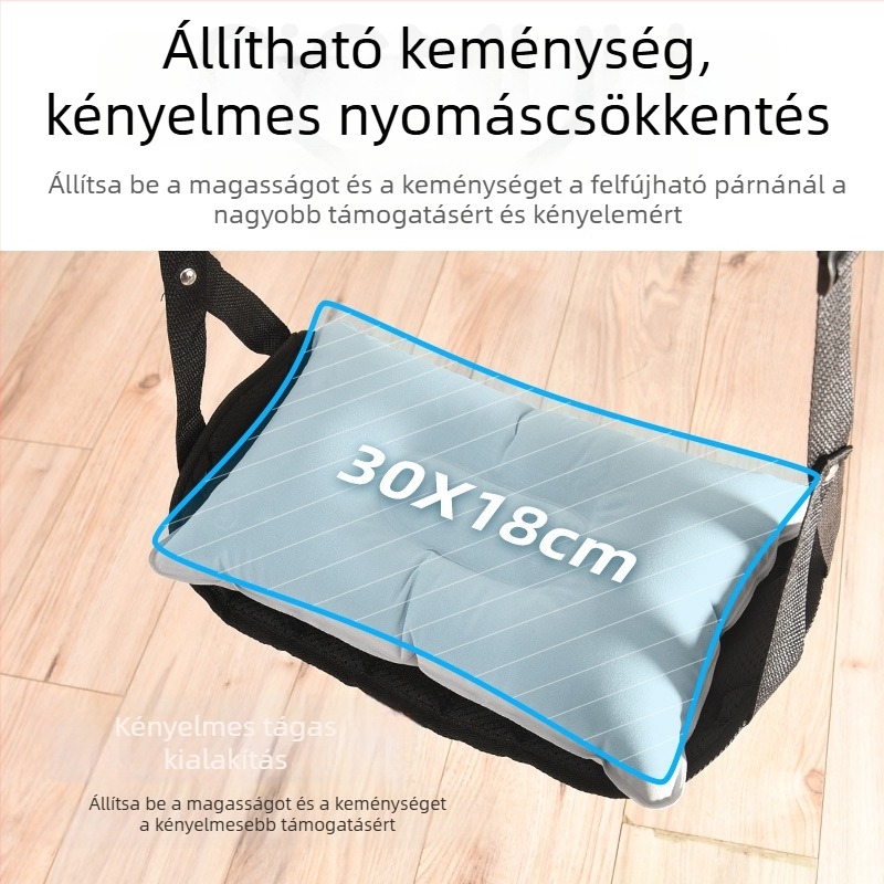 Asztal alatti függő lábtámasz — poliészter, kézi pumpa, 1 személyre