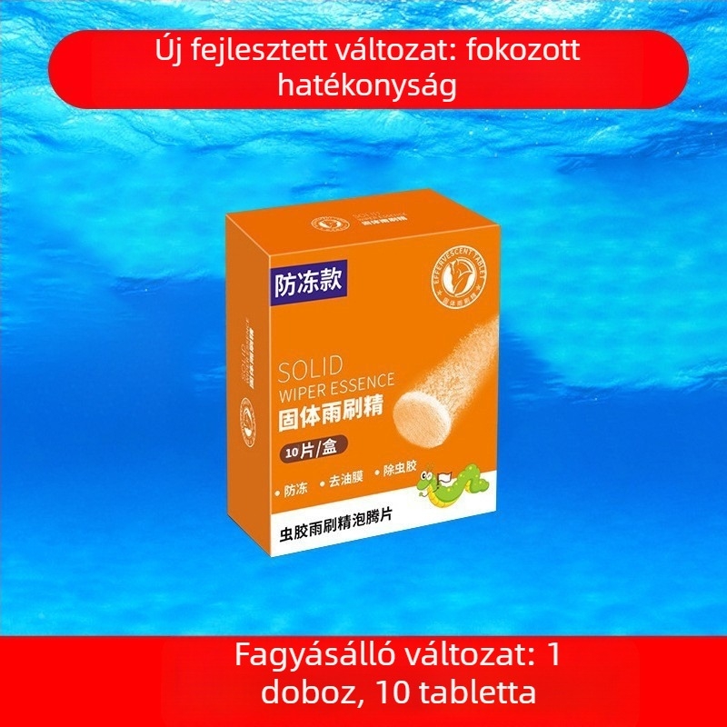 Autóüvegmosó efferveszcens tabletta, koncentrált olajfilm-eltávolító, minden évszak számára, 10 db, modell Yj-a2803-bhj-13t