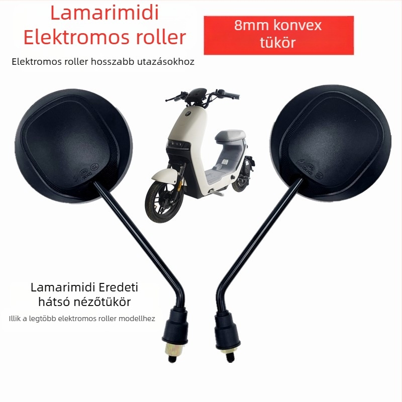 Eredeti hátsó tükrök elektromos járműhöz, 8 mm kettős menet, visszafordítható tükör, termékkód Jcbcm7