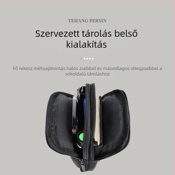Férfi taktikai telefonöv táska, keresztpántos, poliészter, légáteresztő, vízálló, kopásálló, 0,22 kg