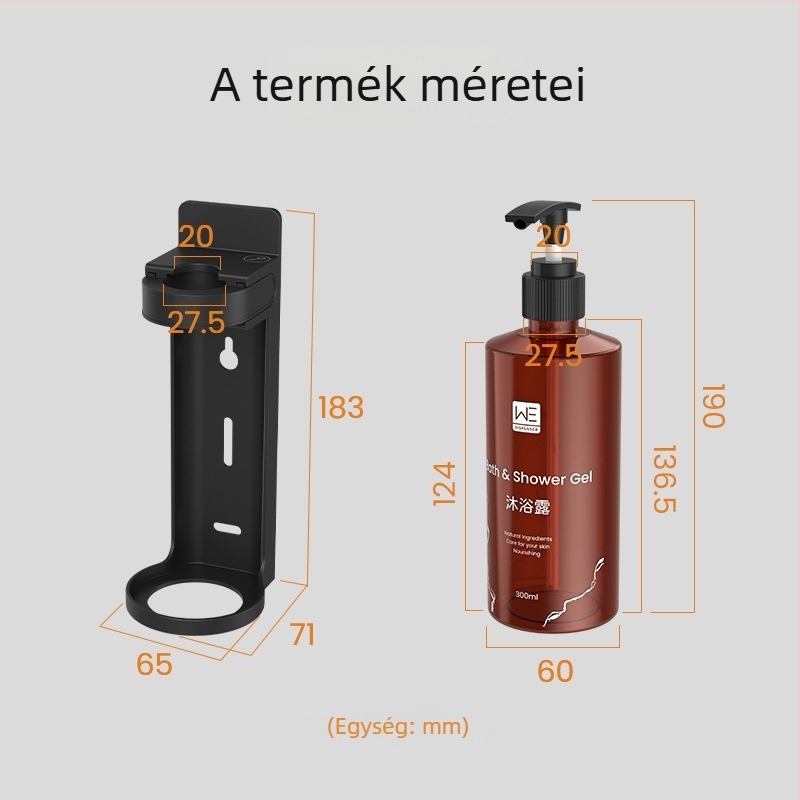 Falra szerelt mágneses szappanadagoló szállodákhoz, anti-tolvaj dizájn, kézi nyomás, ABS, fényes felület, AOLQ-OLIQI