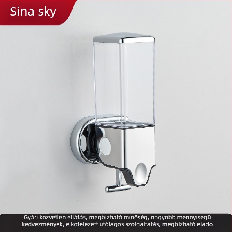 Fali szerelésű kézi nyomású szappanadagoló, ABS, elektroplattált felület, modern minimalista stílus