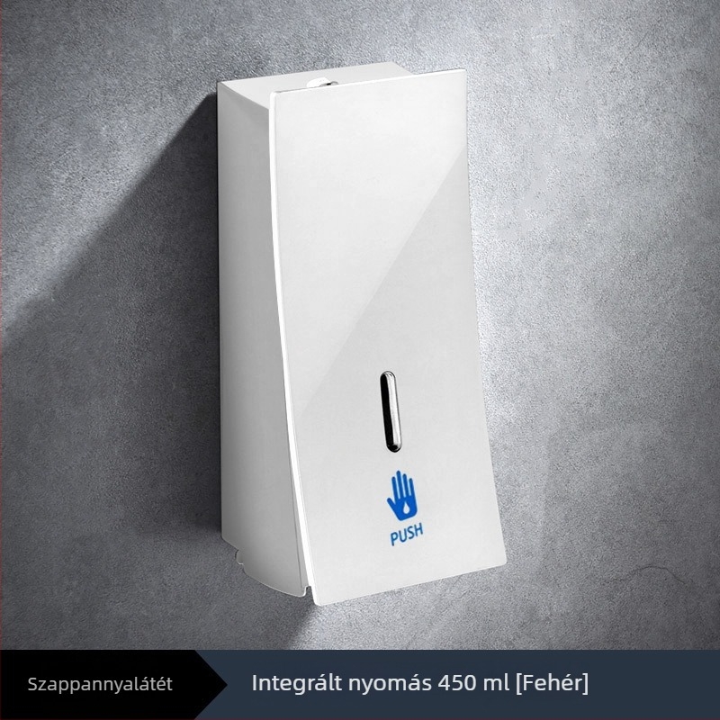 Szappanadagoló, falra szerelhető, kézi nyomású, műanyag test, Zyq-1078, tömeg 0,39 kg