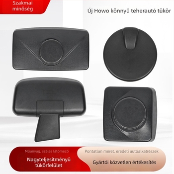 TD-01107 Teherautó külső visszapillantó, sík tükör, kemény műanyag burkolat, kemény műanyag + üveg lencse