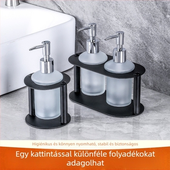 Fürdőszobai luxus asztali szappanadagoló üvegből, kézi nyomású