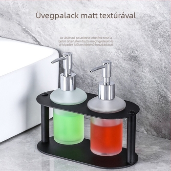Fürdőszobai luxus asztali szappanadagoló üvegből, kézi nyomású