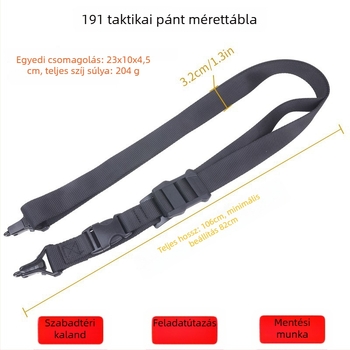Kültéri taktikai 191 váll-pánt – Multifunkcionális műnylon fegyverhordozó, állítható