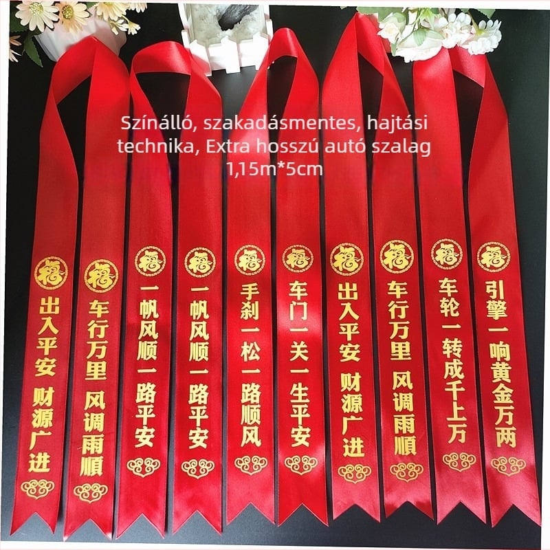 Autó tükrére kötött díszzsinór (autó dekoráció; ajándék kész; nem importált)