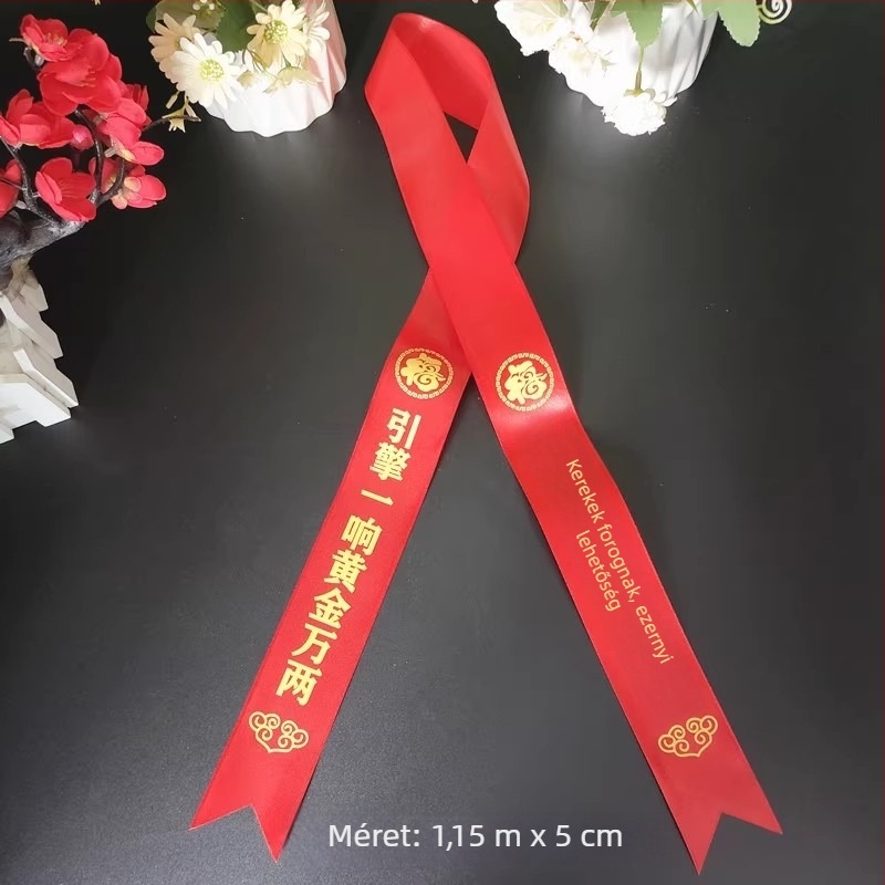 Autó tükrére kötött díszzsinór (autó dekoráció; ajándék kész; nem importált)