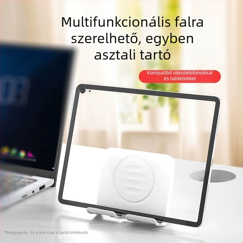 Michael falra szerelhető telefontartó – műanyag, egyszerű és modern stílusban, fürdőszoba, 1 réteg, bővíthető, fúrás nélkül