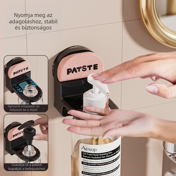 Zuhanyzselé tartó szívókoronggal, falra szerelhető, műanyag, 1 szint, modern minimalista stílus