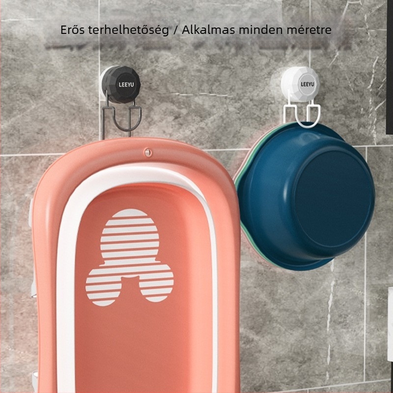 Szívó kupás mosdó-tartó, összecsukható, teherbírás 5 kg, elektroplattolt felület, modell YM-0065