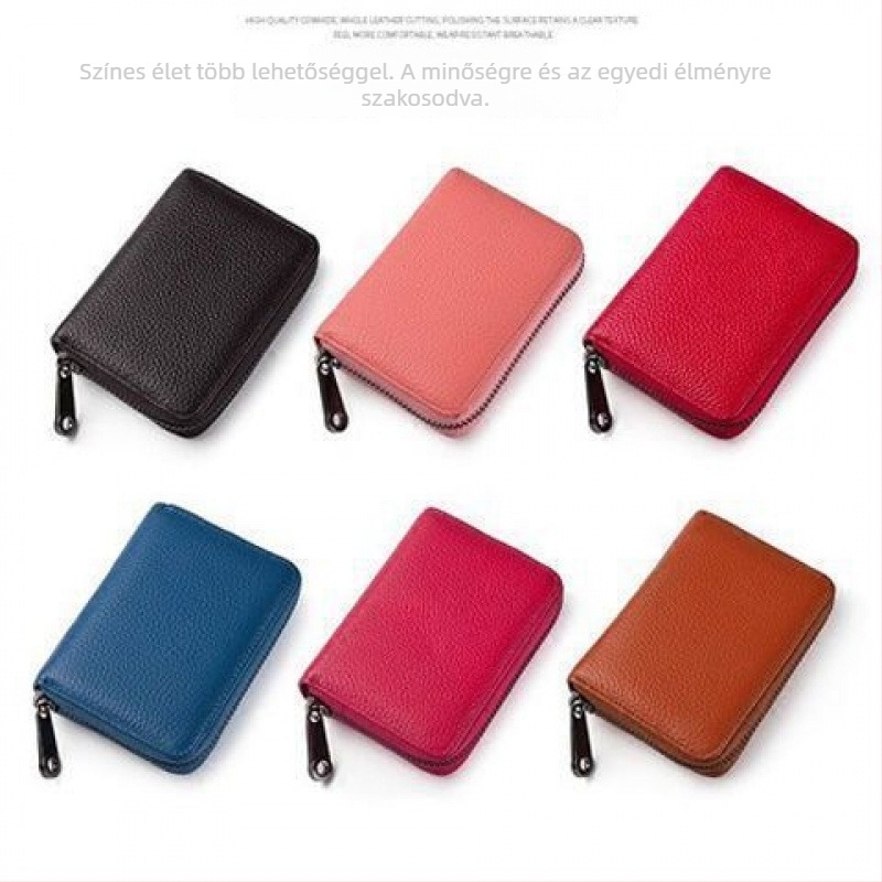 PU bőr kártyatartó szarvasmarha bőr belsővel, uniszex dizájn, egyszínű, kompakt, 2024 tavaszi kiadás