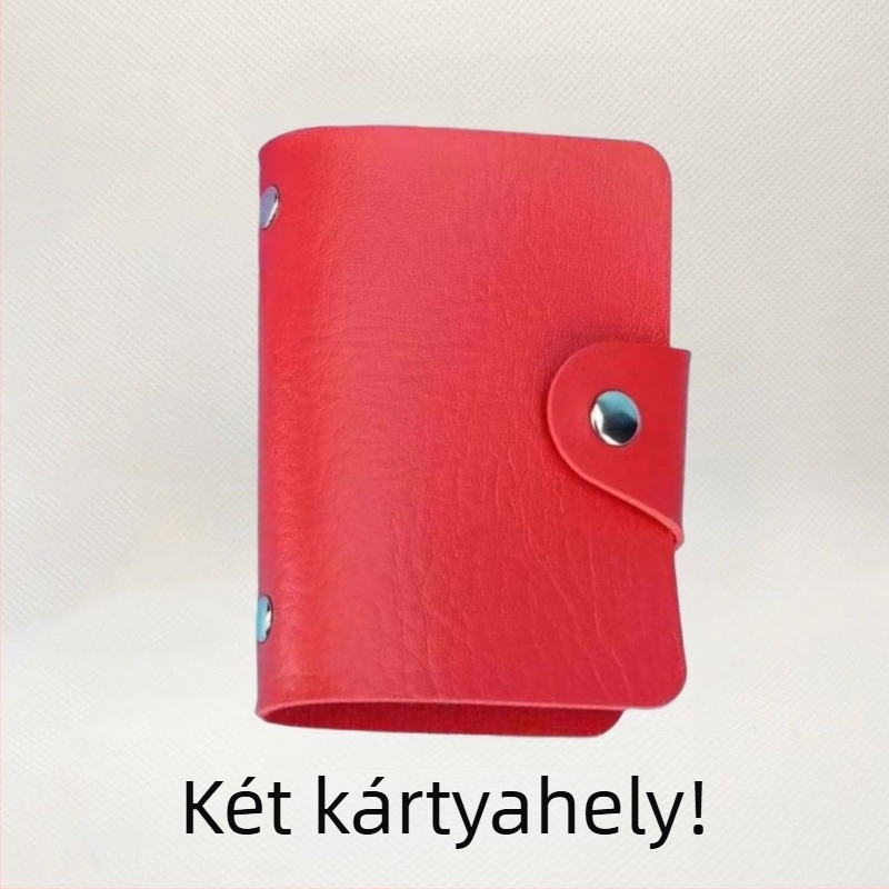 PU bőr kártyatartó szarvasmarha bőr belsővel, uniszex dizájn, egyszínű, kompakt, 2024 tavaszi kiadás