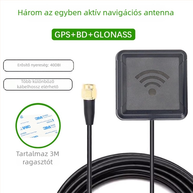 Xin Hangshun aktív, nagy nyereségű jármű navigációs antenna Beidou/GPS/GLONASS, három üzemmóddal, fejlesztett változat