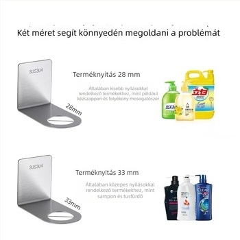 Falihoz szerelhető rozsdamentes acél szappan- és adagoló tartó, kefével csiszolt felülettel, 3 kg teherbírás, egyetlen réteg, márka Shanmoting