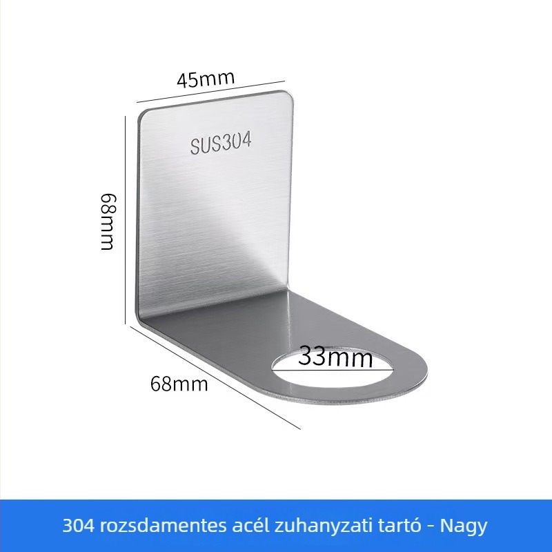 Falihoz szerelhető rozsdamentes acél szappan- és adagoló tartó, kefével csiszolt felülettel, 3 kg teherbírás, egyetlen réteg, márka Shanmoting