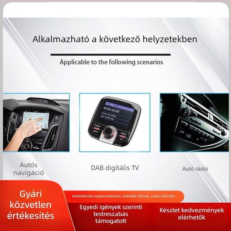 Autó rádióantenna – Többfrekvenciás kihúzható, Külső jel-erősítő vevő, Univerzális kompatibilitás, Dugaszolós telepítés