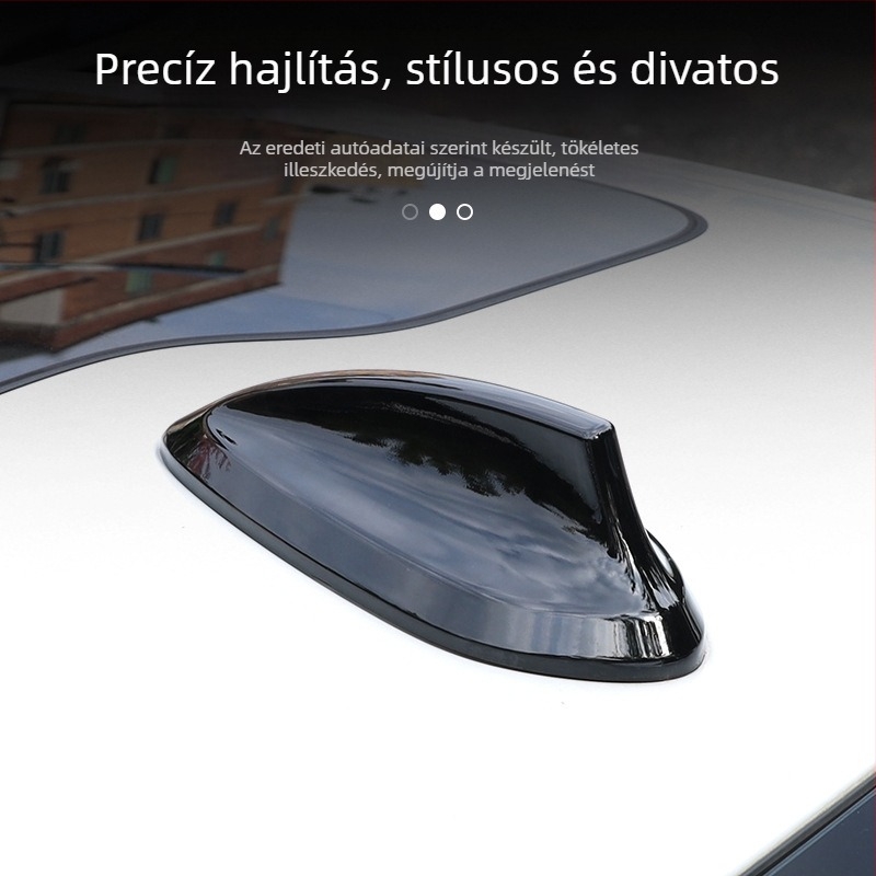 BMW karbon szálas antennafedél – cápauszony dizájn, ragasztó típusú telepítés, kompatibilis az 1–5 sorozattal, GT7, X1/X3/X5/X6