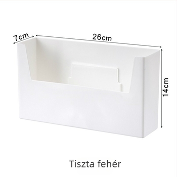 Fali fürdőszobai tárolópolc lyukmentes, műanyag, egy réteg, modern minimalista stílus