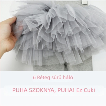Koreai stílusú gyerekeknek készült culotte nadrág, 95% pamut, középmagas derekú, egyszínű