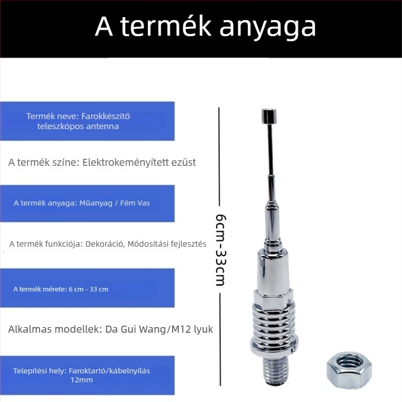 Elektromos motorkerékpárhoz való csomagtartó dekoráció: antenna módosítás, kinyitható zászlórúd, sólyom motívum (GB811-2022B; Minden évszak; Párok számára; Anyag: Egyéb; Márka: Egyéb)