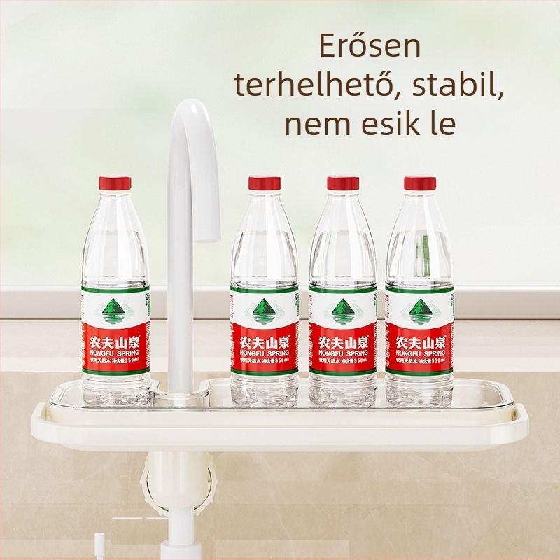 Konyhai törlőkendő és rongy tartó — Többfunkciós, mozgatható, ABS+PET, asztali felszerelés, 1 réteg