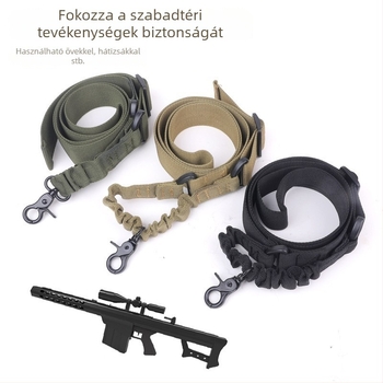 Egypontos taktikai vállöv pisztolyhoz — Polipropilén, állítható hossz, 1 rögzítőkapocs, erős elasztikusság, testreszabható
