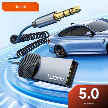 Toocki TBT01 autós AUX Bluetooth 5.0-vevő, aranyozott érintkezők, CE tanúsítvány