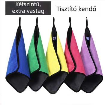 Konyhai mikroszálas rongy edényekhez és felületek tisztítására – háztartási használat, egyszínű minta, alkalmas edényekhez és tálakhoz