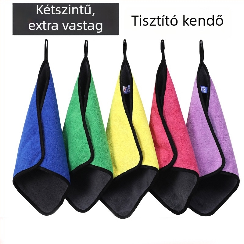 Konyhai mikroszálas rongy edényekhez és felületek tisztítására – háztartási használat, egyszínű minta, alkalmas edényekhez és tálakhoz